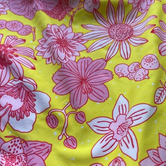Bright Yellow and Pink Floral Two Piece Bikini Size Small - Picture 8 of 12